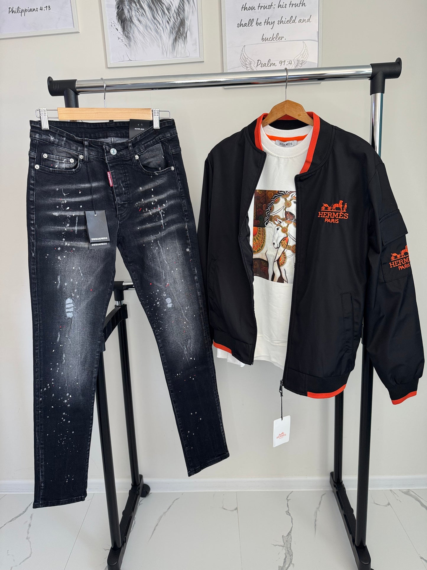 Дънки + Блуза + Яке /Сет/