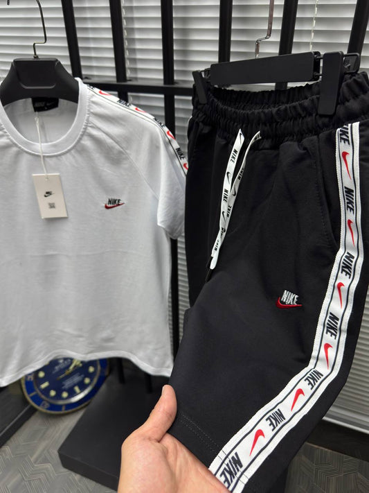 Летен екип NIKE WHITE BLACK 71104