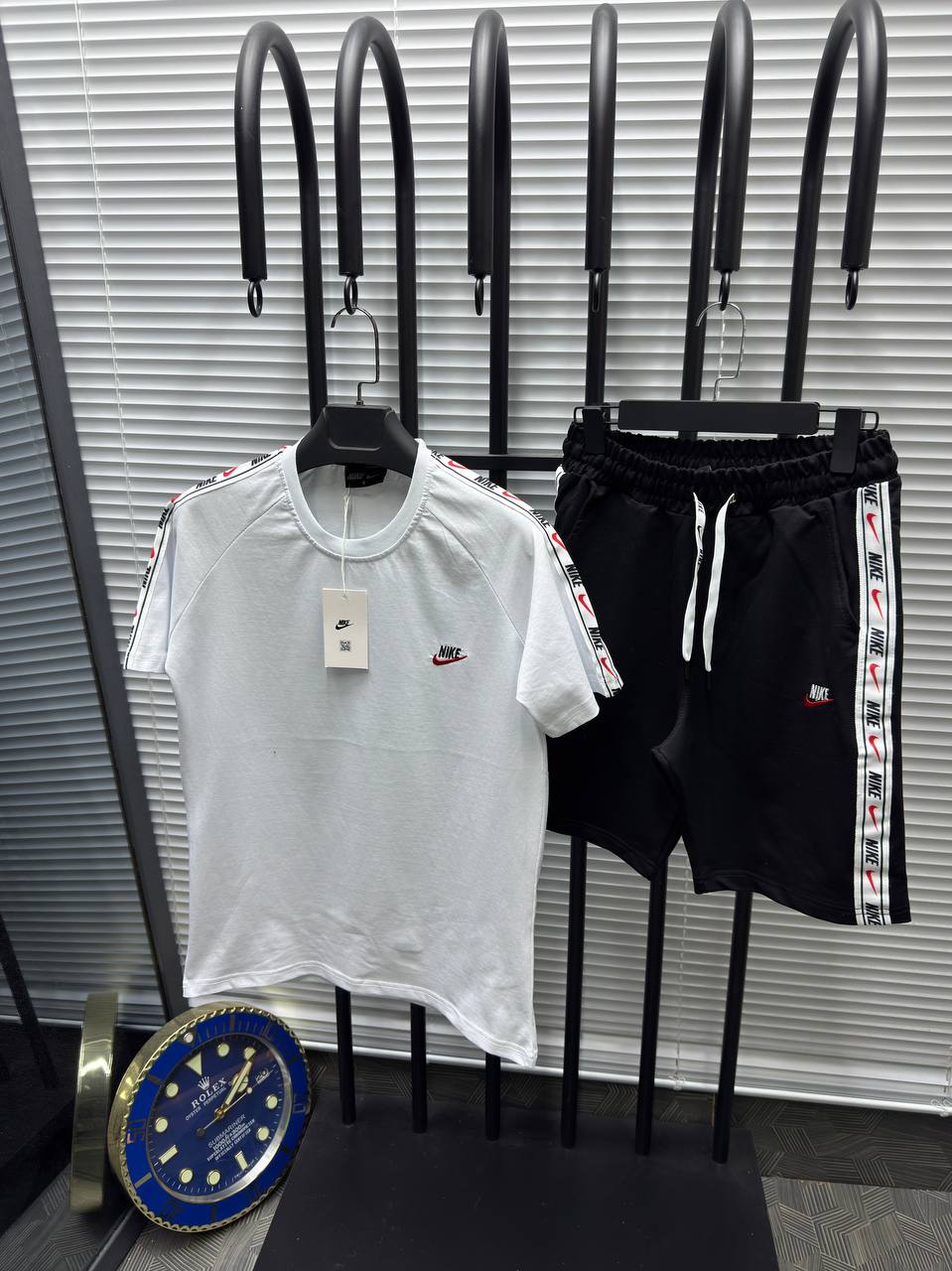 Летен екип NIKE WHITE BLACK 71104