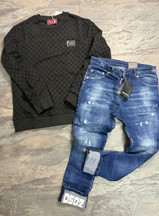 Дънки + Блуза /Сет/