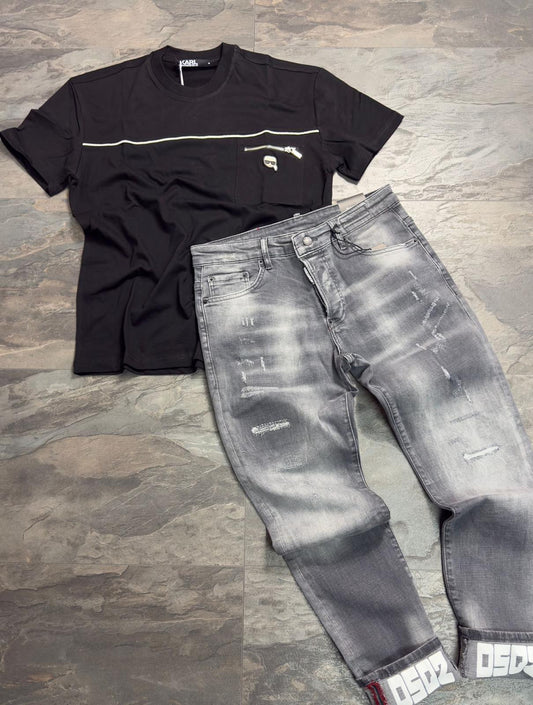 Дънки + тениска /Сет/