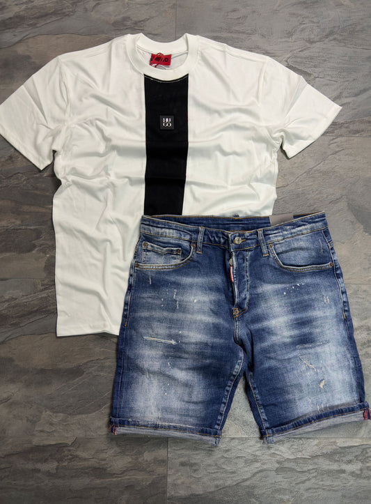 Къси дънки + тениска /Сет/ 22300