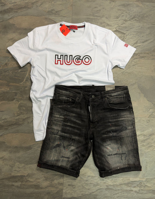 Къси дънки + тениска /Сет/ 27800