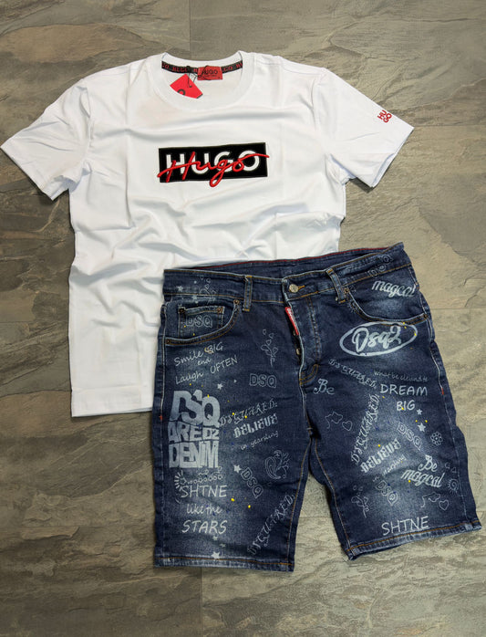 Къси дънки + тениска /Сет/ 28900
